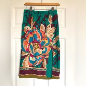 Anthropologie (Maeve) floral jersey pencil skirt Size S